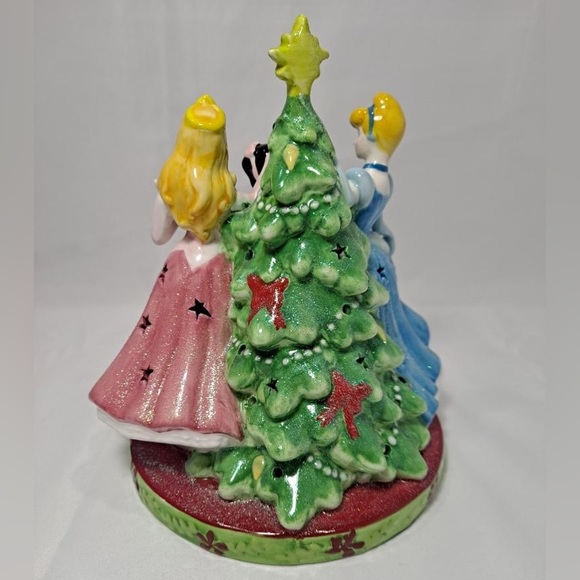 Disney Princesses Ceramic Lighted Christmas Tree Figurine Holiday UNTESTED - Picture 3 of 8